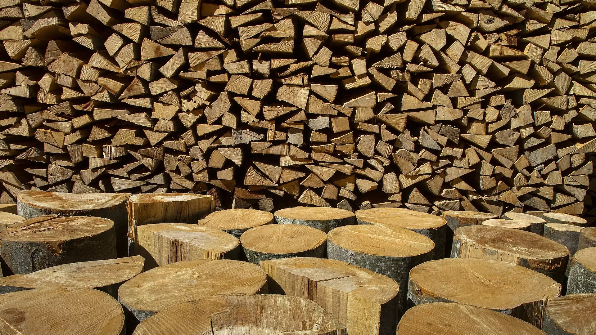 Holzscheite - das ganze Bild voll.